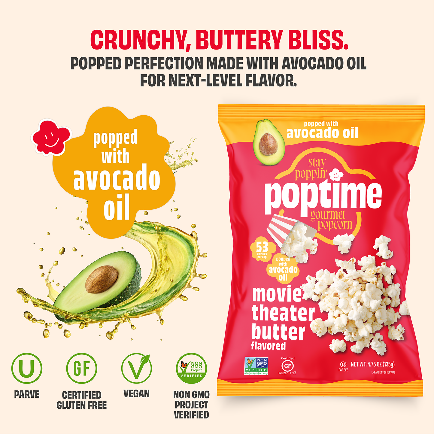 Poptime Movie Theater Butter Popcorn