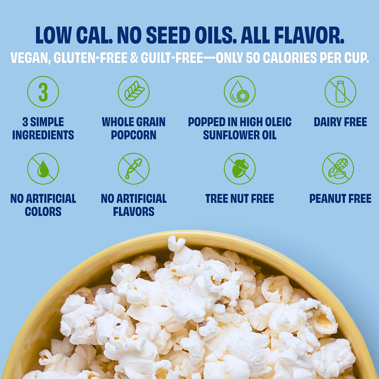 Poptime Sea Salt Popcorn – Mini 0.35oz - Case of 50