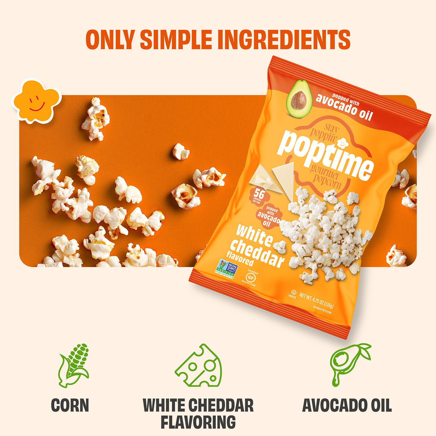 Poptime White Cheddar Popcorn