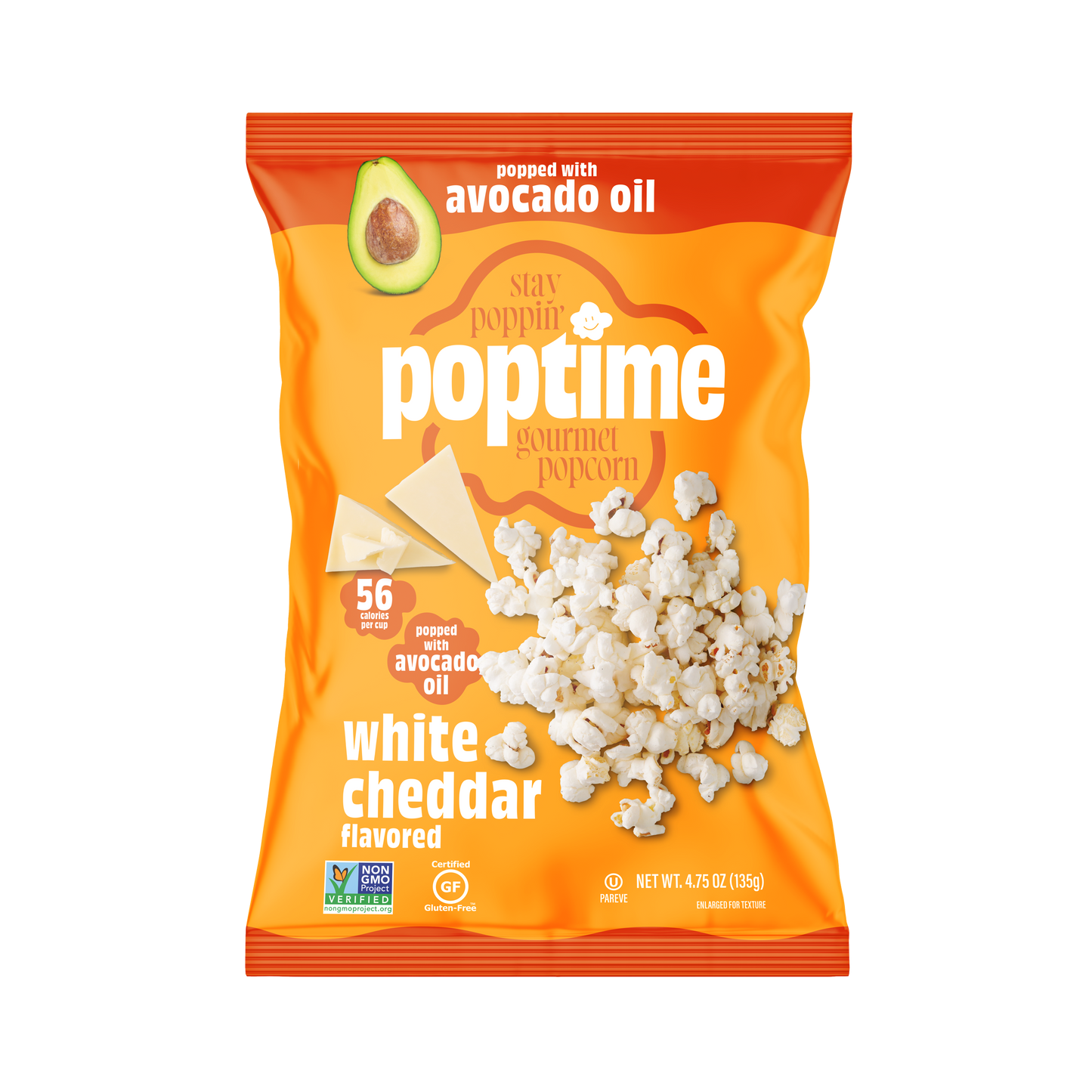 Poptime White Cheddar Popcorn – 4.75oz Bag