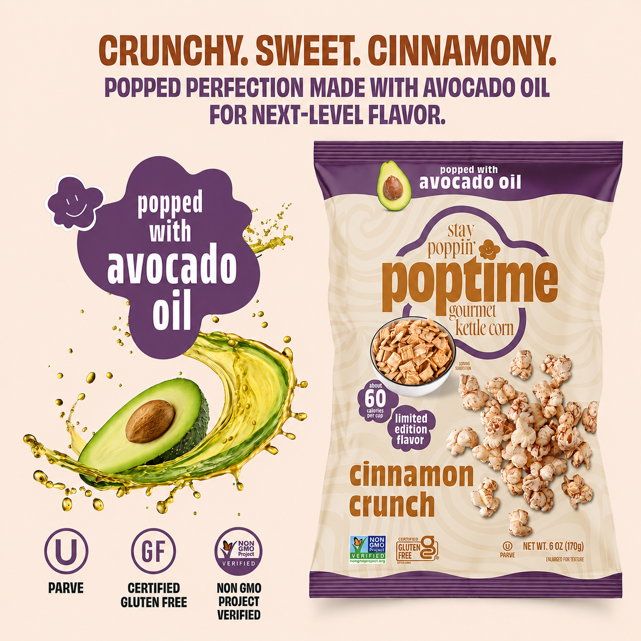 Poptime Cinnamon Crunch Kettle Corn