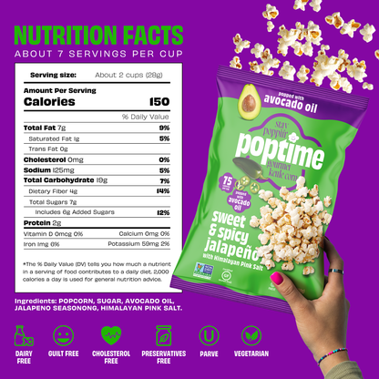 Poptime Sweet & Spicy Jalapeno Kettle Corn