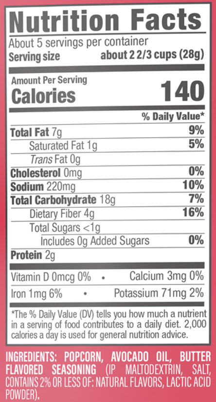 Poptime Movie Theater Butter Popcorn – 4.75oz –  Case of 4