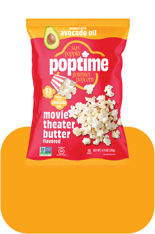 Poptime Movie Theater Butter Popcorn – 4.75oz –  Case of 4