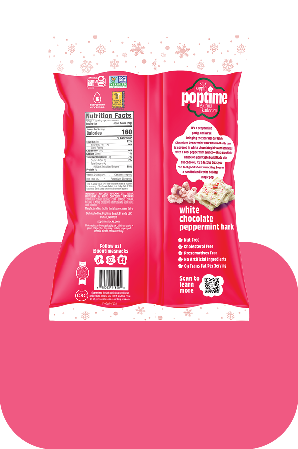 Poptime White Chocolate & Peppermint Bark