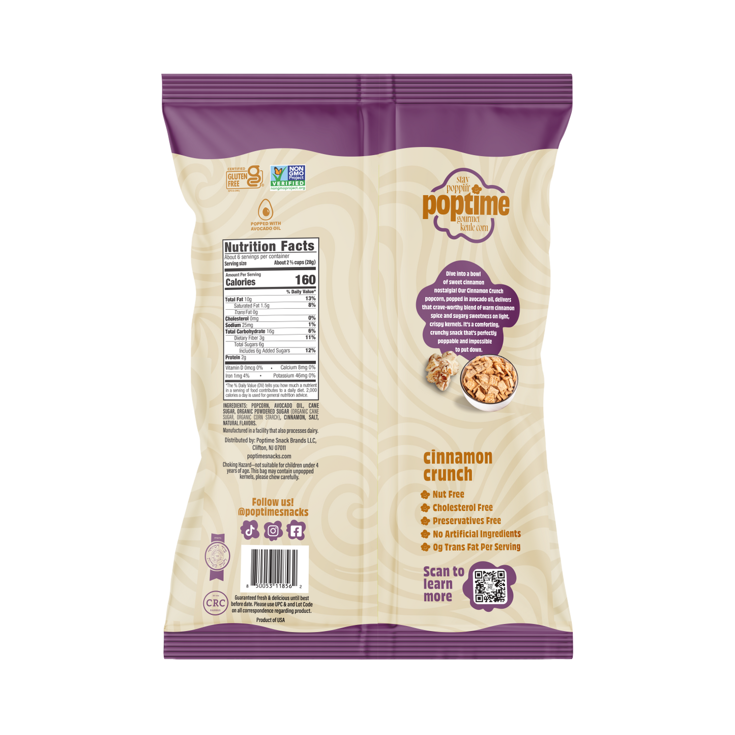 Poptime Cinnamon Crunch Kettle Corn