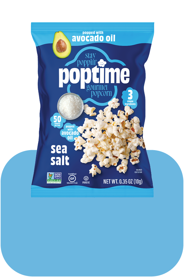 Poptime Sea Salt Popcorn  – Mini 0.35oz - Case of 50
