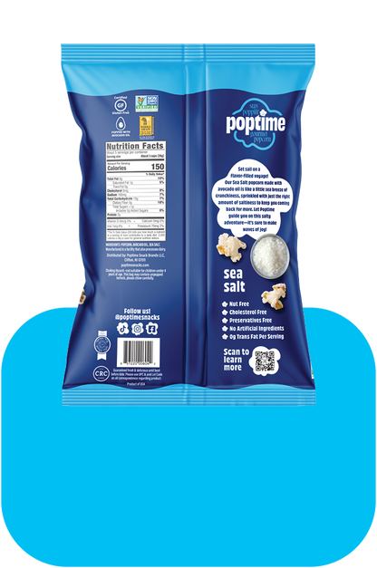 Poptime Sea Salt Popcorn – Poptime Snacks Poptime Sea Salt Popcorn – Poptime Snacks