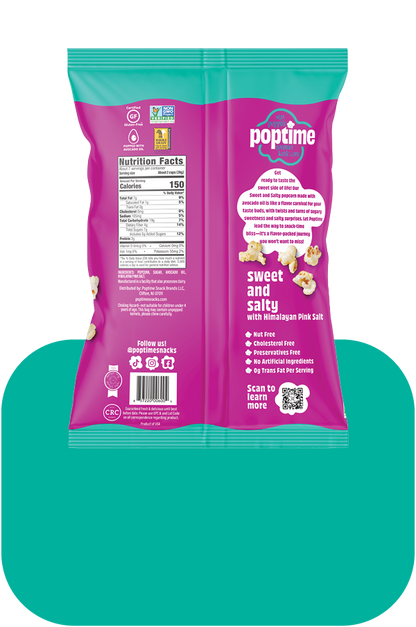 Poptime Sweet & Salty Kettle Corn – 7oz –  Case of 4